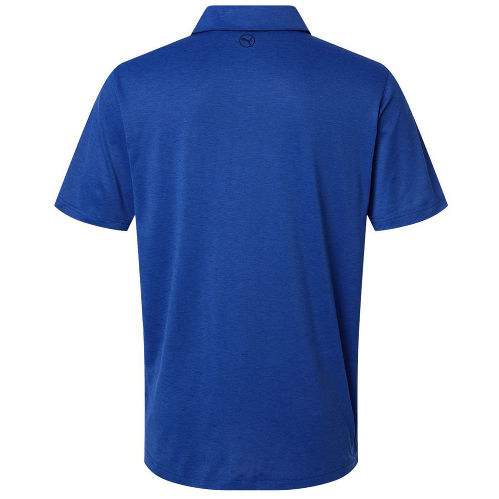 Puma Golf Men's Festive Blue Heather Icon Heather Polo 2.0