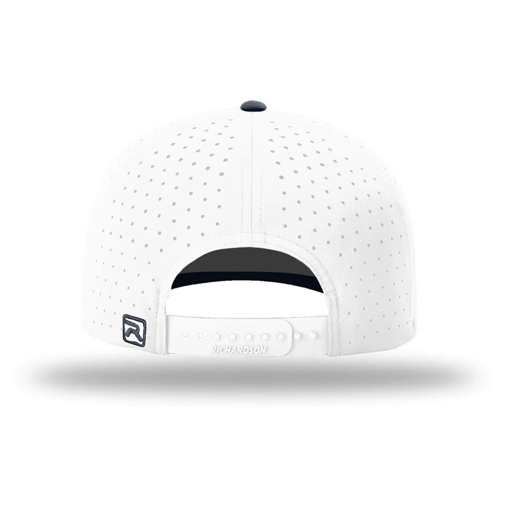 Richardson White/White/Navy Laser Perf R-Flex Snapback