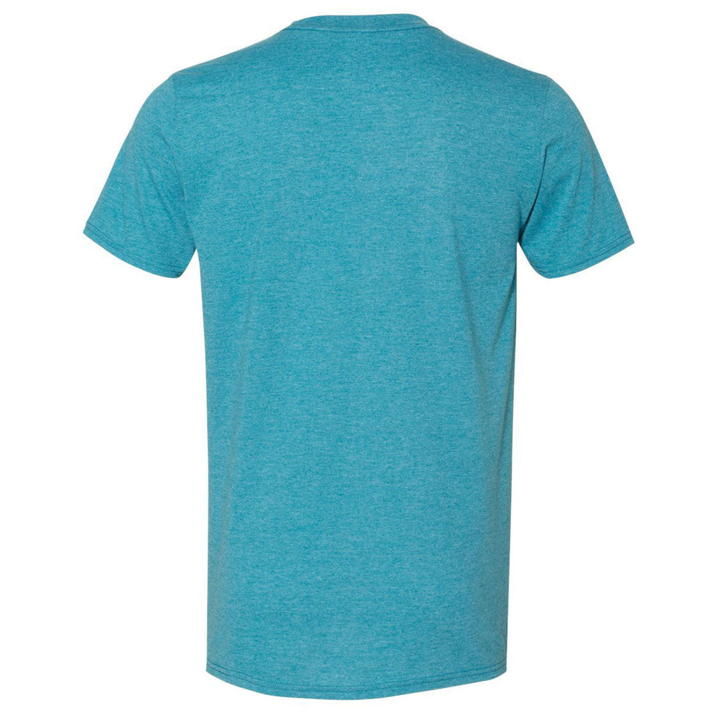 Gildan Unisex Heather Galapagos Blue Softstyle T-Shirt