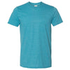 Gildan Unisex Heather Galapagos Blue Softstyle T-Shirt