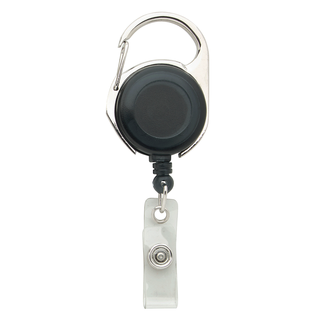 BIC Translucent Black Carabiner Badge Holder