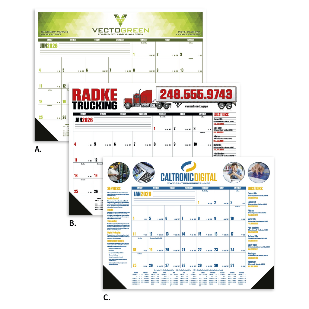 Good Value Marine Blue Multi-Color Desk Pad