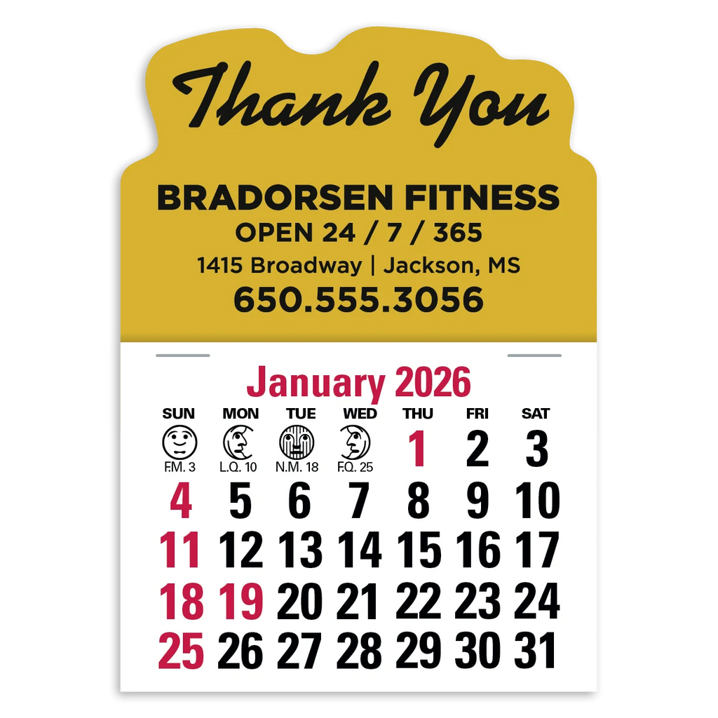 Triumph Calendars Red Vinyl Press-N-Stick Standard Calendar