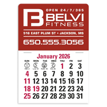 Triumph Calendars Red Vinyl Press-N-Stick Standard Calendar