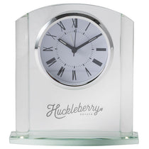 Benchmark Crystal & Clocks Clear Arch Glass Desk Clock