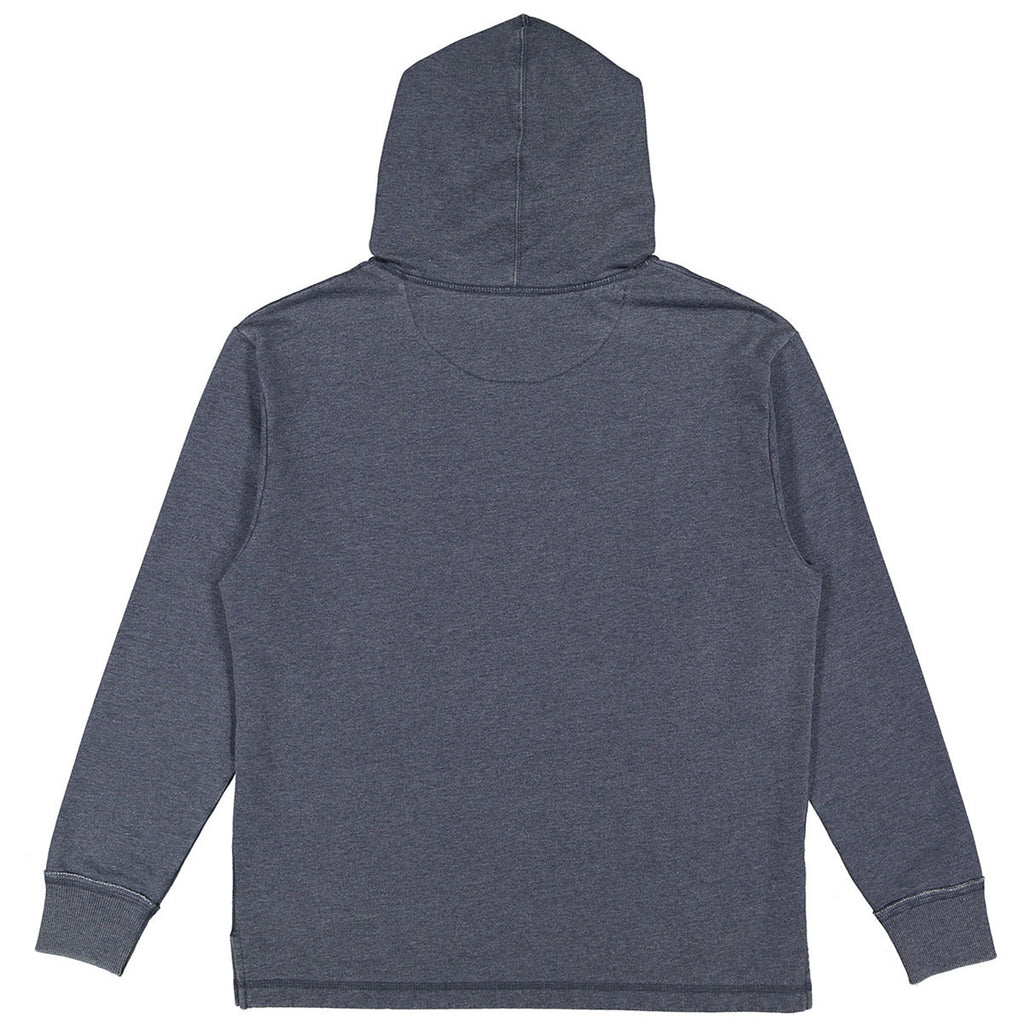 LAT Unisex Washed Navy Vintage Wash Fleece Hooded Sweatshirt