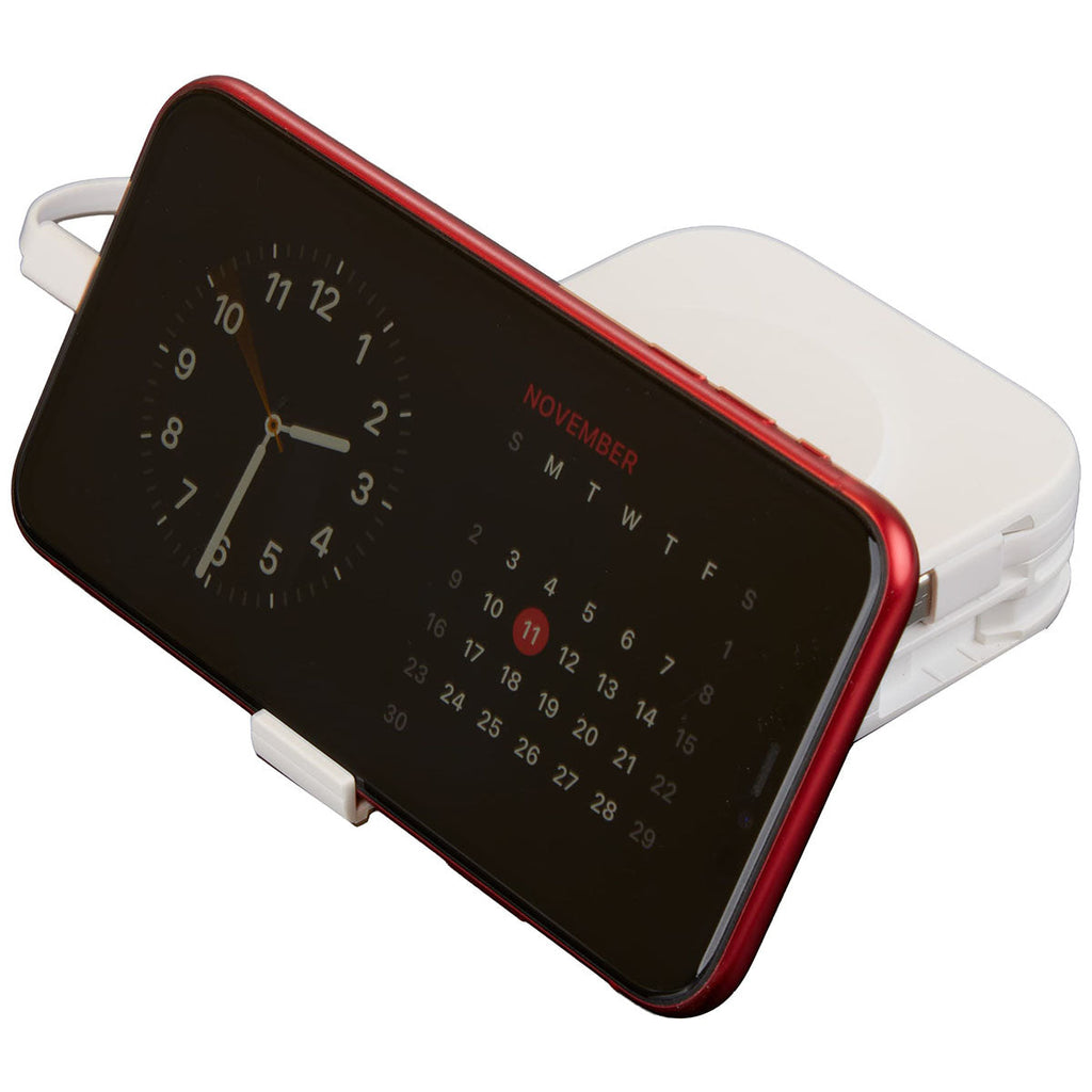 Leed's White UL MagClick Power Bank with Wall Plug