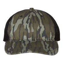Richardson Mossy Oak Bottomland/Black Garment Washed Printed Trucker Cap