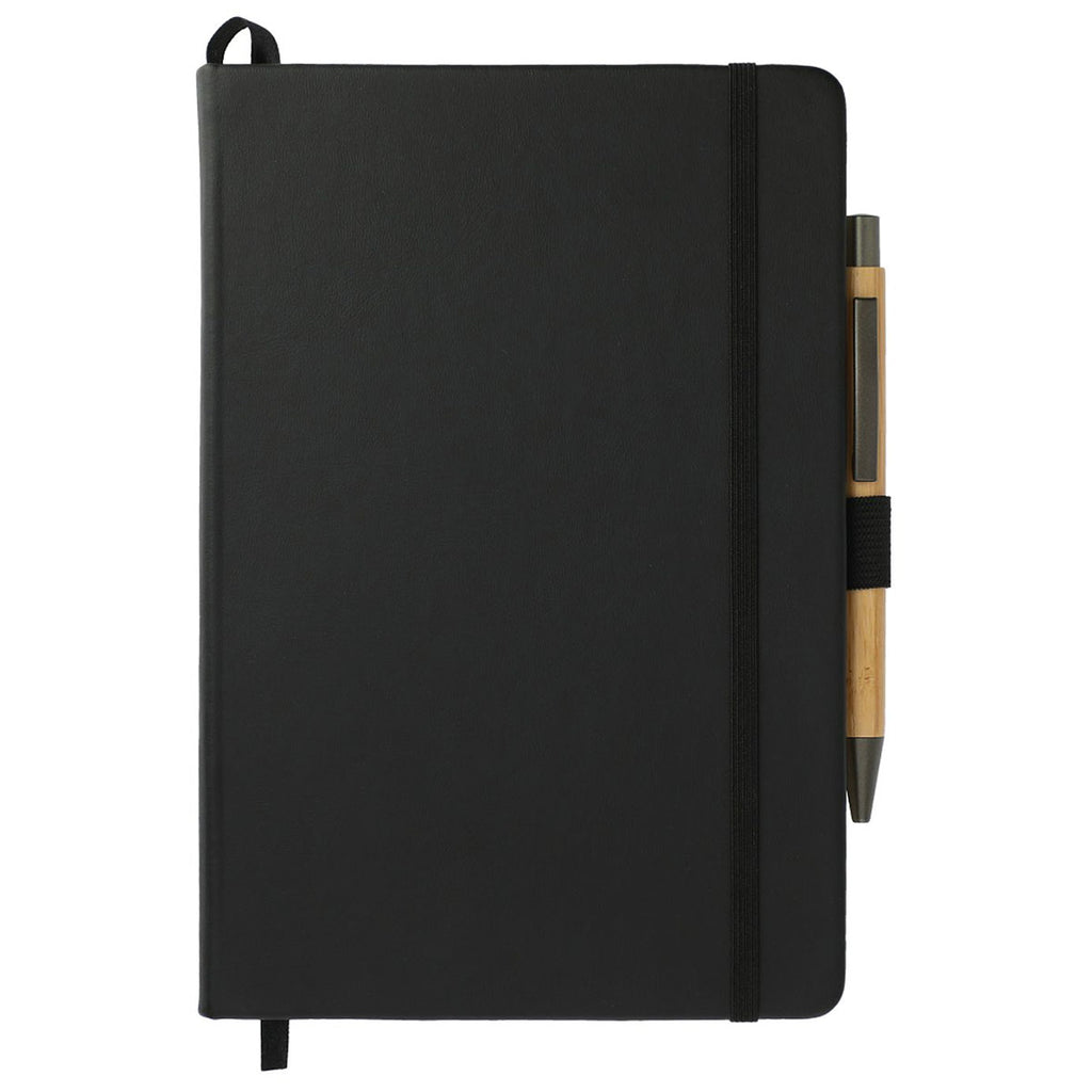 JournalBooks Black Cactus Leather Bound Notebook Set