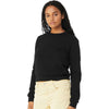 Bella + Canvas Women's Black Sponge Fleece Classic Crewneck Sweatshirt