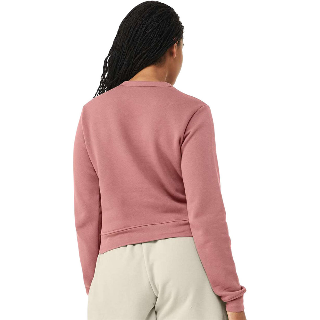 Bella + Canvas Women's Mauve Sponge Fleece Classic Crewneck Sweatshirt