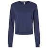 Bella + Canvas Women's Navy Sponge Fleece Classic Crewneck Sweatshirt