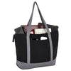 Leed's Black Repose 10oz Recycled Cotton Zippered Tote