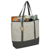 Leed's Grey Repose 10oz Recycled Cotton Zippered Tote