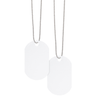 Hit White Acrylic Dog Tag with Chain
