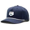 Straight Down New Indigo Retro Rope Hat Curved Bill