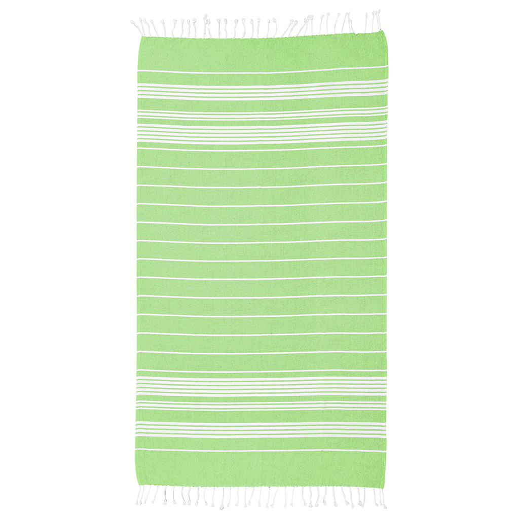 Hit Lime Recycled Beach Blanket with Tassel Fringe