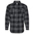 Burnside Men's Charcoal/Black Buffalo Yarn-Dyed Long Sleeve Flannel Shirt