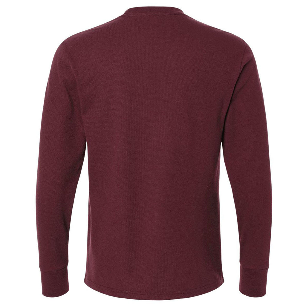 Next Level Unisex Maroon Ideal Thermal Long Sleeve T-Shirt