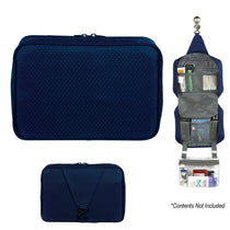 Hit Navy Honeycomb Hanging Toiletry Bag