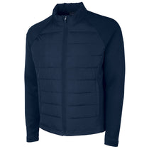 Charles River Men's Navy Lotus Hybrid Puffer Jacket