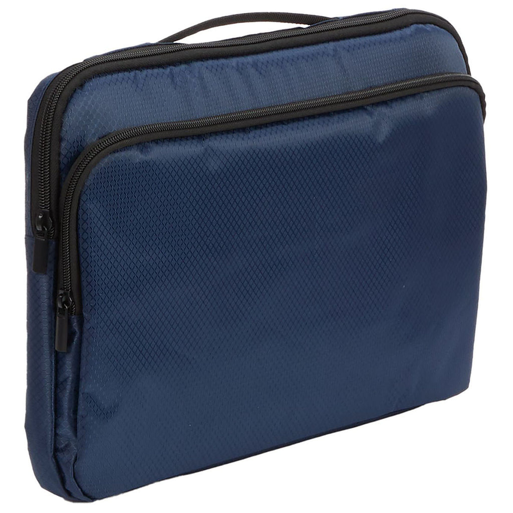 Leed's Navy Diamond Ripstop Recycled 15" Laptop Sleeve