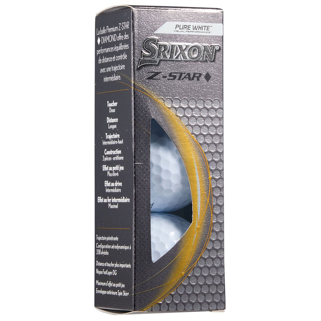 Srixon White Z-STAR DIAMOND Golf Balls - 3 Pack