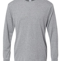 Paragon Heather Grey Unisex Long Islander Performance Long Sleeve T-Shirt