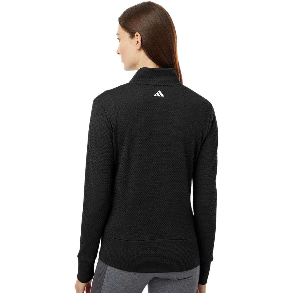 Adidas Women's Black Ultimate365 Textured Full-Zip Jacket