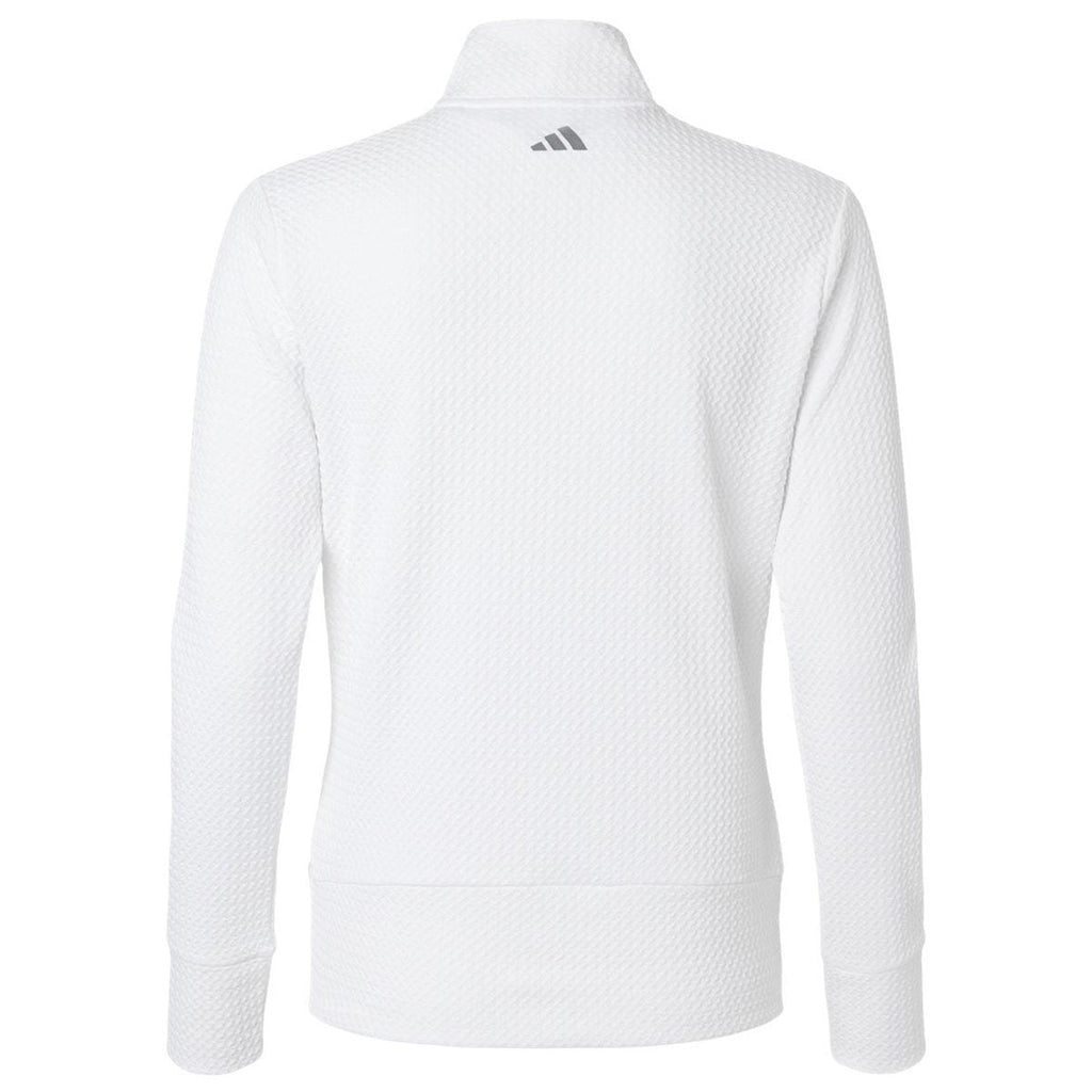 Adidas Women's White Ultimate365 Textured Full-Zip Jacket
