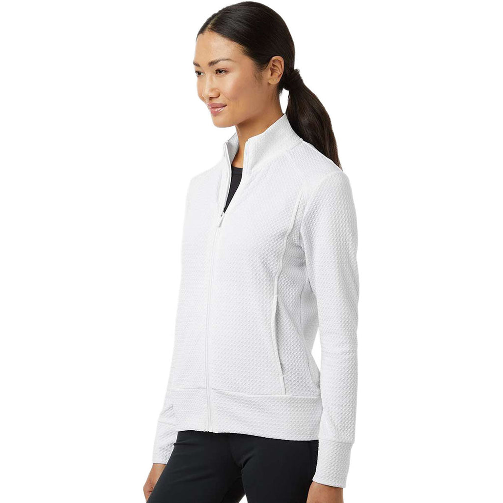 Adidas Women's White Ultimate365 Textured Full-Zip Jacket