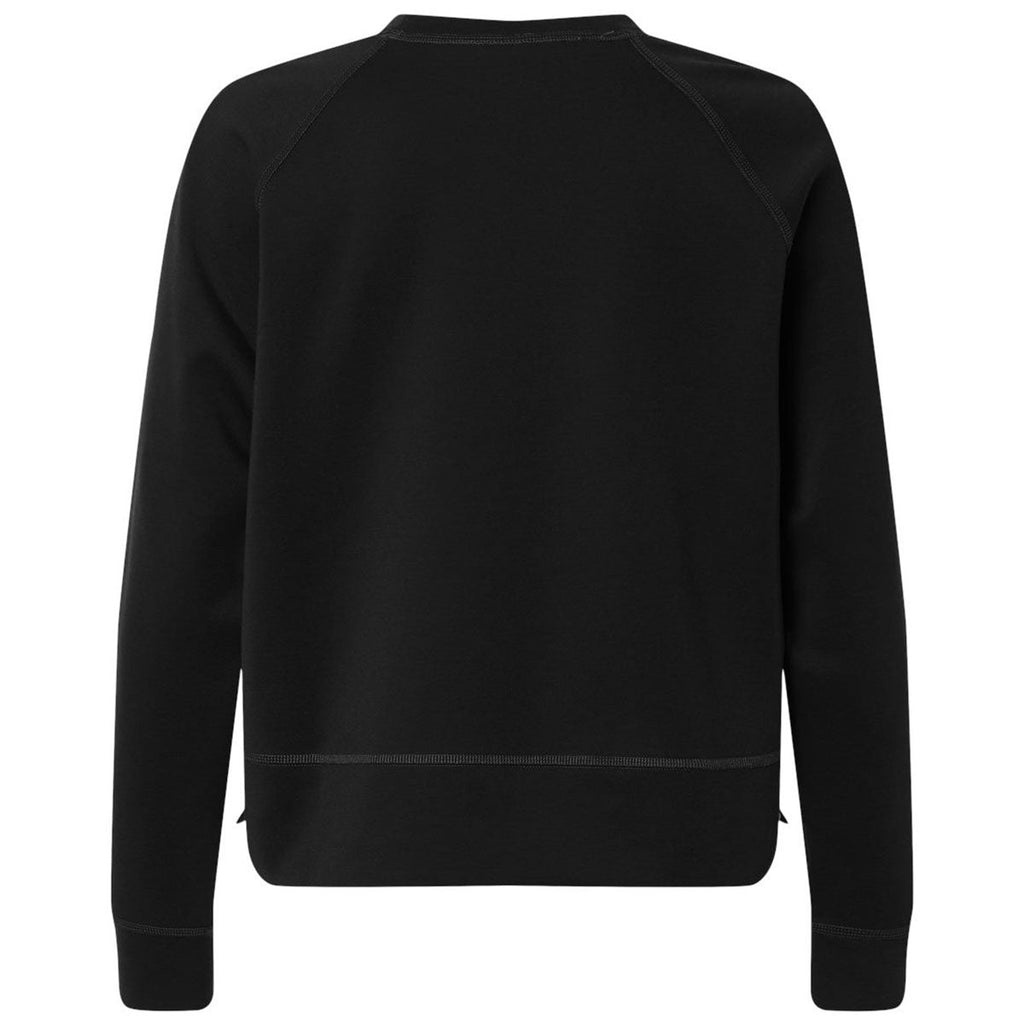 Adidas Women's Black Beyond Side-Snap Crewneck Sweatshirt