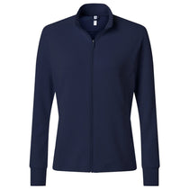 Adidas Women's Collegiate Navy Performance Textured Full-Zip Jacket