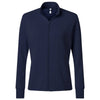 Adidas Women's Collegiate Navy Performance Textured Full-Zip Jacket
