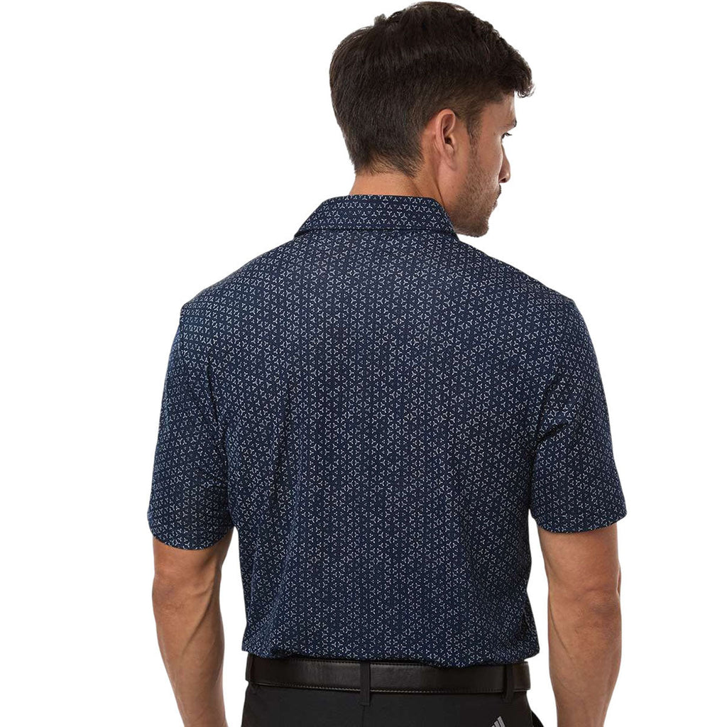 Adidas Men's Collegiate Navy/White Ultimate365 Mesh Tango Print Climacool Polo