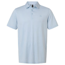 Adidas Men's White/Crystal Sky Performance Textured Polo