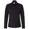Adidas Women's Black Lightweight Quarter-Zip Pullover