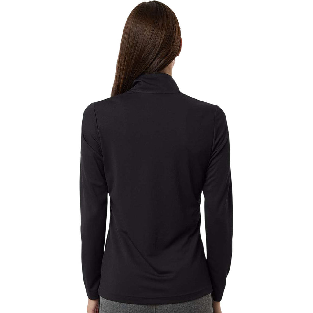 Adidas Women's Black Lightweight Quarter-Zip Pullover