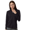 Adidas Women's Black Lightweight Quarter-Zip Pullover