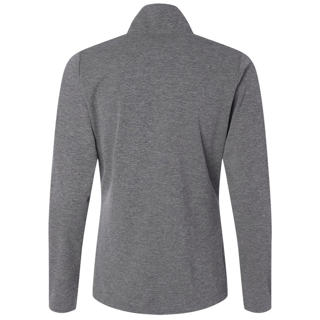 Adidas Women's Black Heather Lightweight Quarter-Zip Pullover