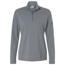 Adidas Women's Grey Three Lightweight Quarter-Zip Pullover