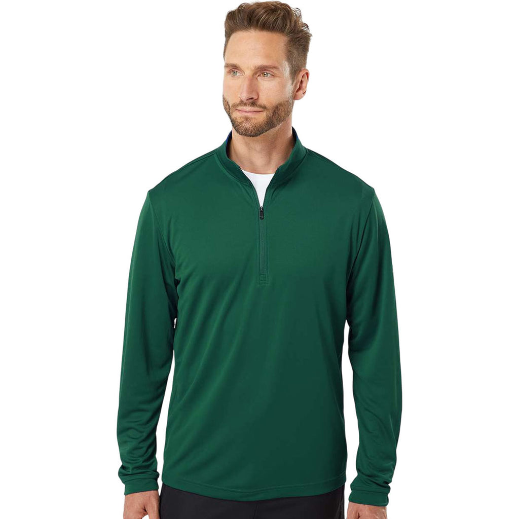 Adidas Men's Collegiate Green Lightweight Quarter-Zip Pullover