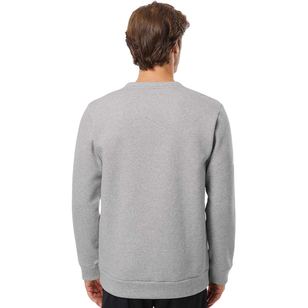 Adidas Men's Grey Heather Fleece Crewneck Sweatshirt