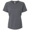 Adidas Women's Dark Grey Heather Blended T-Shirt