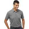 Adidas Men's Black Melange Heathered Polo