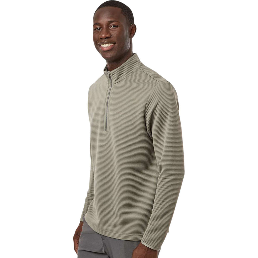 Adidas Men's Silver Pebble Spacer Quarter-Zip Pullover