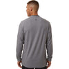 Adidas Men's Grey Five Melange Henley Long Sleeve Tee