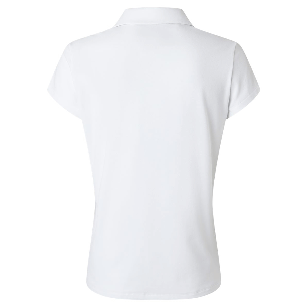 Adidas Women's Solid White Blend Polo
