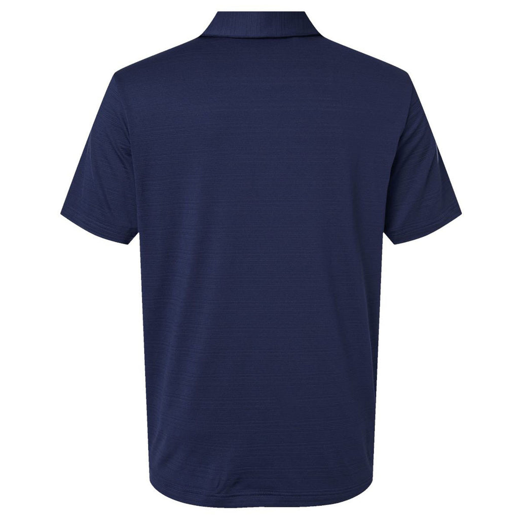 Adidas Men's Dark Blue Textured Stripe Polo