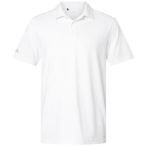 Adidas Men's White Textured Stripe Polo